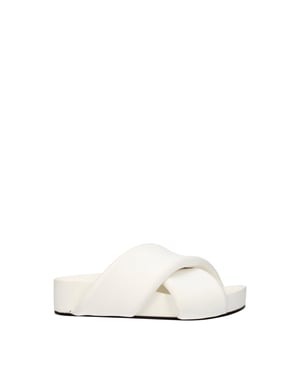 Zapatillas de cuero azul Jil Sander