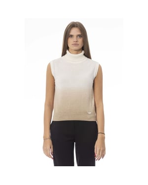 Suéter de Lana Blanca para Mujeres Baldinini Trend