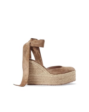 Espadrilles de piel de becerro beige Gianvito Rossi