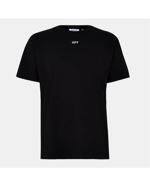 Camiseta Slim de Flecha Off White para Hombre en Negro-Blanco