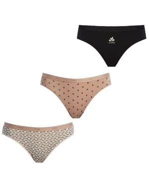 Pack de 3 Calzoncillos de Algodón Elástico D4C17 para Mujeres