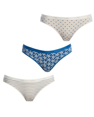 Paquete de 3 Calzoncillos de Algodón Elástico D4C17 para Mujeres