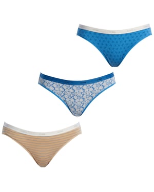 Paquete de 3 Bragas de Algodón Elastizado D4C17 para Mujeres