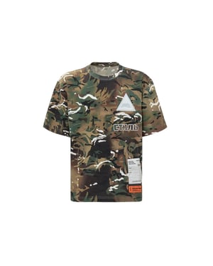Camiseta de algodón bicolor Heron Preston