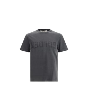 Camiseta de Cotón Gris Golden Goose