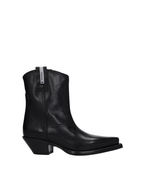 Botines Negros de Cuero Premiata