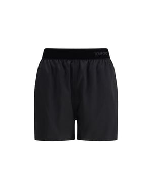 Pantalones Cortos Bermuda de Seda Negra Tom Ford