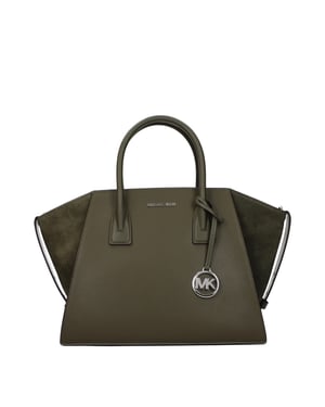 Bolso de Mano de Cuero Verde Michael Kors