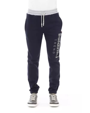 Pantalón de algodón azul Baldinini Trend