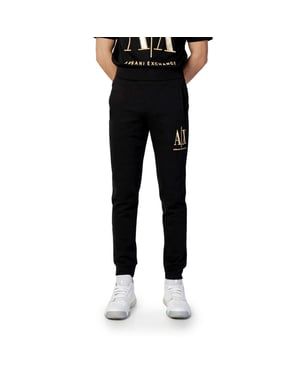 Joggers de Algodón Negros Armani Exchange (Pantalones de Entrenamiento)