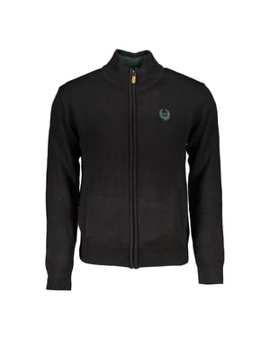 Cárdigan de algodón negro para hombre Gianmarco Venturi