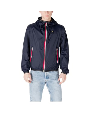 Chaqueta de concha de poliamida azul Blauer