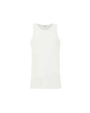 Chaqueta sin mangas de algodón blanco Jil Sander