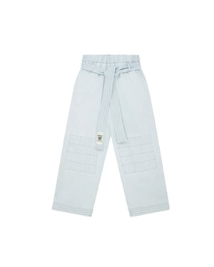 Pantalones Casual de Algodón Azul Stella McCartney