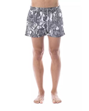 Ropa de baño para hombres Roberto Cavalli Sport de poliéster negro