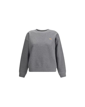 Sudadera de algodón gris Maison Kitsuné