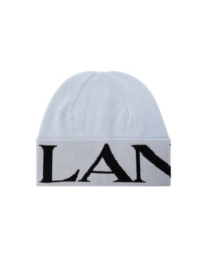 Gorro de lana virgen azul de Lanvin