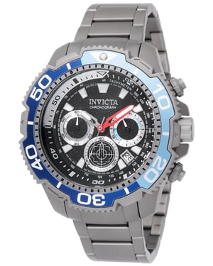 Invicta TI-22 49493 Reloj de Hombre - Movimiento de Cuarzo - Titanio con Esfera Negra - 48 mm