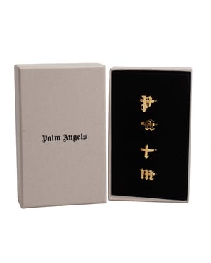 Juego de 4 Anillos con Letras de Logo PMOC015E23MAT0017676