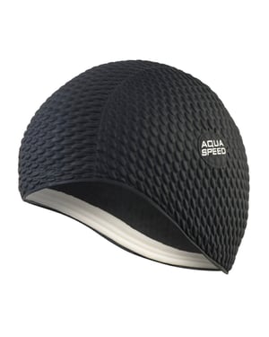 Gorro de natación bombástico para damas | Gorro de látex suave y cómodo para pelo largo