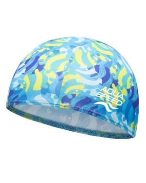 Gorro de natación de tela para bebé niña y niño con estampado | Ajuste flexible y cómodo para pequeños