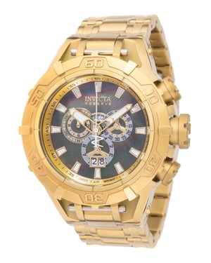 Invicta Reserve 49348 Reloj de Hombre - Movimiento de Cuarzo - Acero Inoxidable con Esfera de Nácar - 54,0 mm