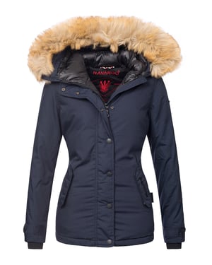Navahoo Abrigo de Invierno Mujer Laura – Cálido, Elegante & Con Cuello de Pelo Desmontable