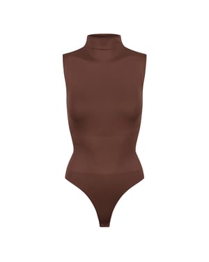 Body sin mangas de cuello alto para mujer, modelador, de ajuste elástico reciclado