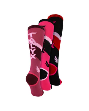Paquete de 3 Calcetines de Esquí para Niñas con Almohadilla Térmica y Absorción de Humedad para Deportes de Invierno