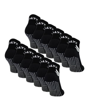 Paquete de 12 Calcetines Cortos para Hombre de Bambú con Agarre | Calcetines Suaves Antideslizantes con Talón y Punta Reforzados