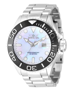 Invicta Grand Diver 49153 Reloj de Hombre - Movimiento de Cuarzo - Acero Inoxidable con Esfera de Madreperla - 52 mm