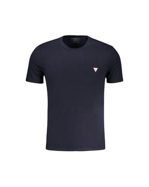 Camiseta de Hombre de Algodón Orgánico Azul Guess Jeans