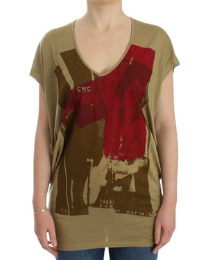 Camiseta de manga corta verde con estampado de Costume National