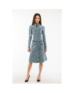 Vestido Casual de Algodón Multicolor Moschino