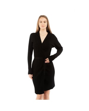Vestido Casual de Viscosa Negro Moschino