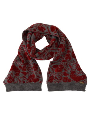 GF Ferre Chal de punto rojo y gris para mujer