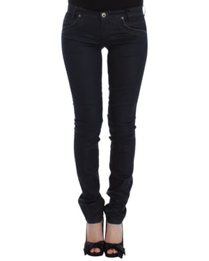 Pantalones de mezclilla ajustados de Ermanno Scervino en azul, pierna estrecha y stretch