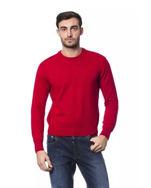 Billionaire Italian Couture Suéter de Hombre de Lana Merino Roja