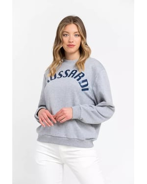Sudadera de Algodón Gris para Mujeres Trussardi