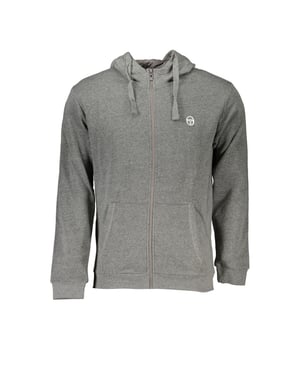 Sudadera con capucha de algodón en gris para hombre Sergio Tacchini