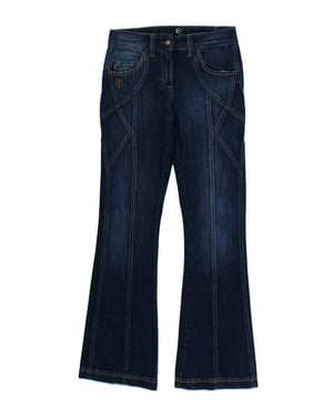 Jeans de algodón elástico azul Cavalli de cintura baja