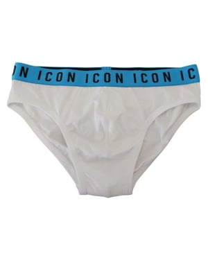 Calzoncillos de algodón elásticos para hombre con logo blanco Icon de Dsquared²