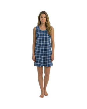 Camisa de noche sin mangas de algodón para mujer KL45400