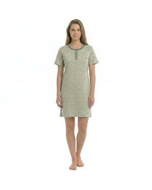 Camisón de algodón de manga corta para mujer KL45000