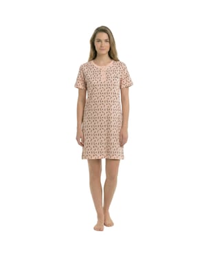 Camisón de Algodón de Manga Corta para Mujeres KL45000