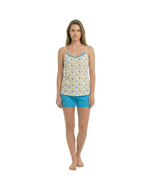Pijamas de Verano para Mujer con Tirantes Finos en Algodón KL45200