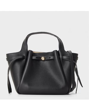 Accesorios Tory Burch Tote Pebbled Tory con Herrajes en Tono Dorado en Negro