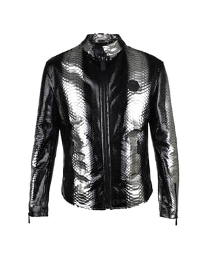 Philipp Plein Chaqueta de cuero Plateado
