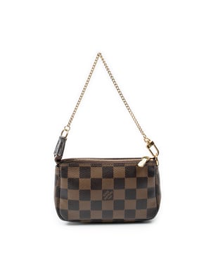 Louis Vuitton Mini Pochette Accessoires  en  Brown Lienzo recubierto