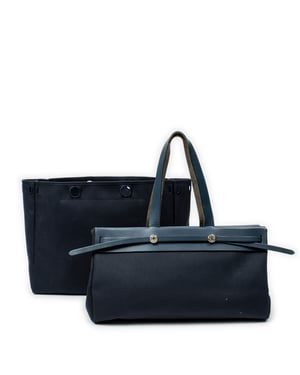 Hermès Herbag Cabas MM en  Marina Lienzo